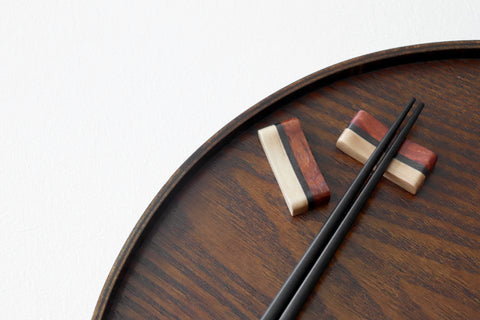 Natural Wood Cutlery Support Set