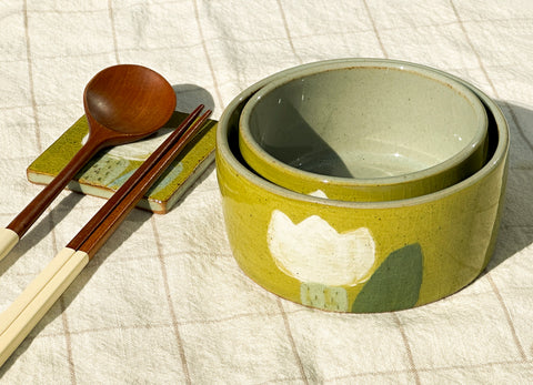 [Ouchi] Tulip Rice & Soup Bowl Set - PRE-ORDER