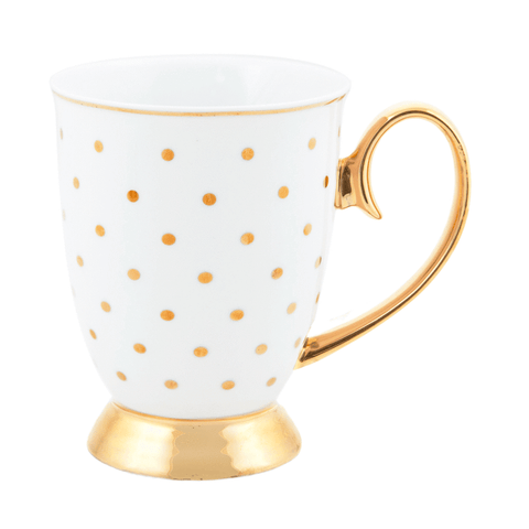 Mug 24ct Gold Polka Dot
