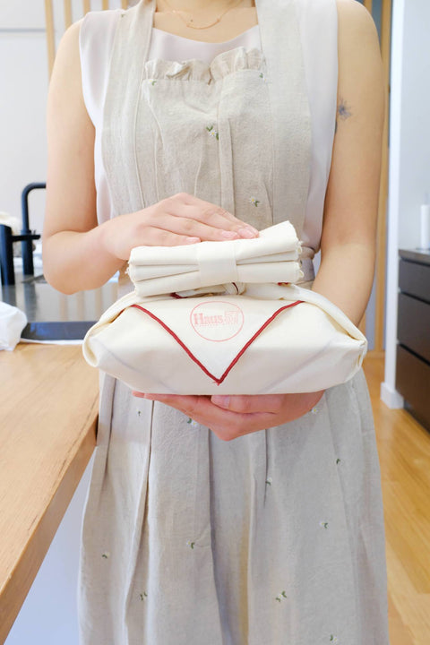 Flower Embroidered Frill Apron