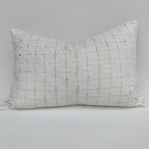 Hand Loomed Mulberry Silk Texture Cushion - Sandstone