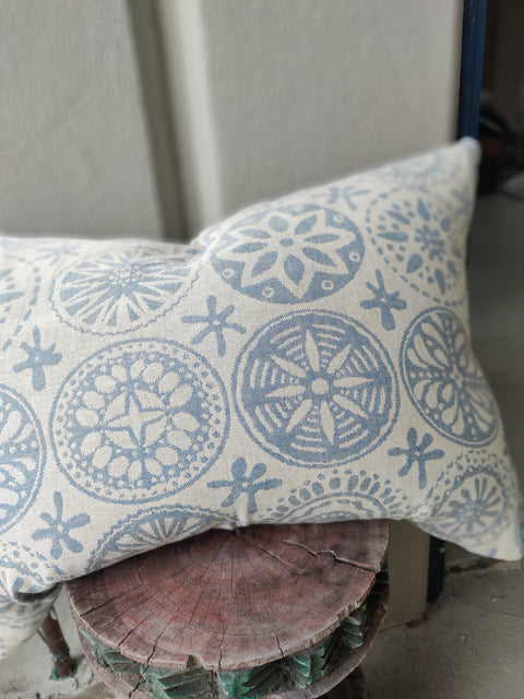 [PREORDER] Mandala Cotton Linen Jacquard - Blue